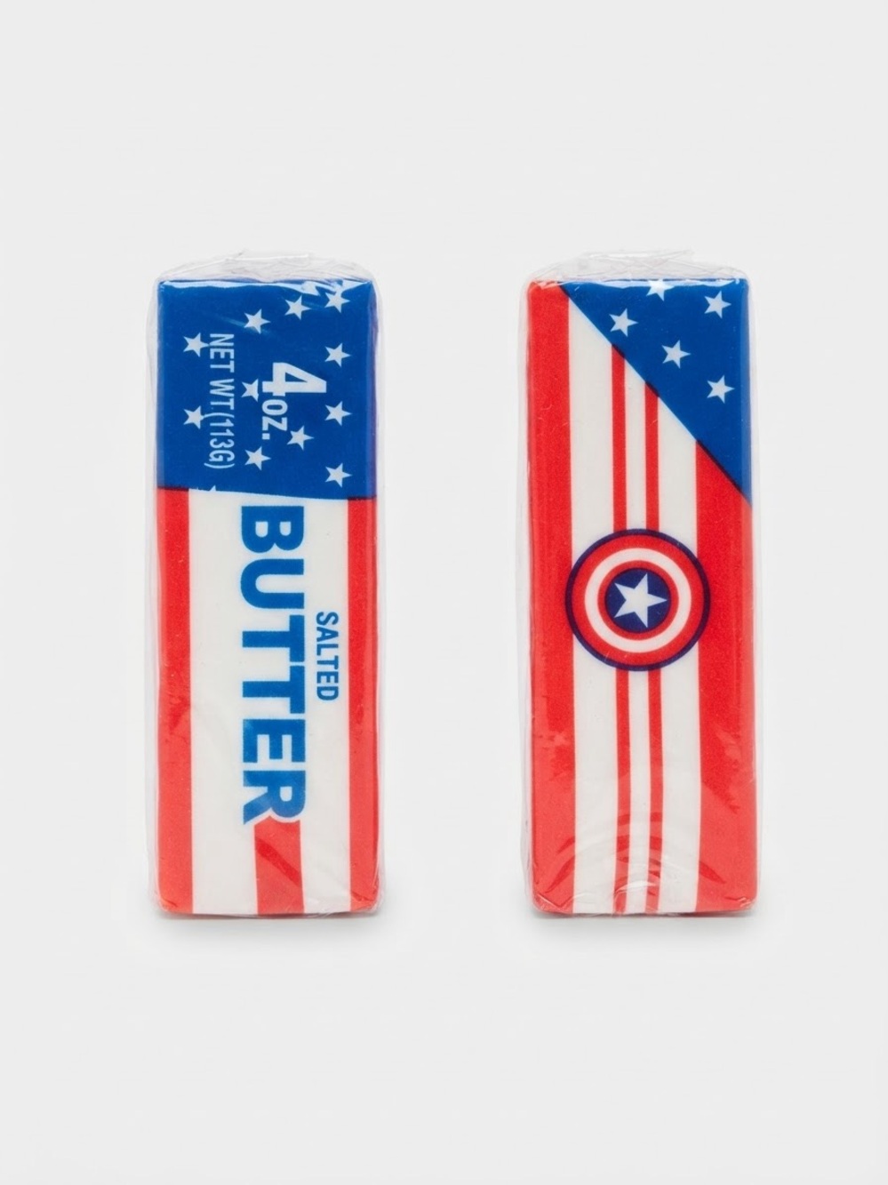 Captain America-Style Butter Bar Squishy – Superhero Slow-Rise Sensory Toy